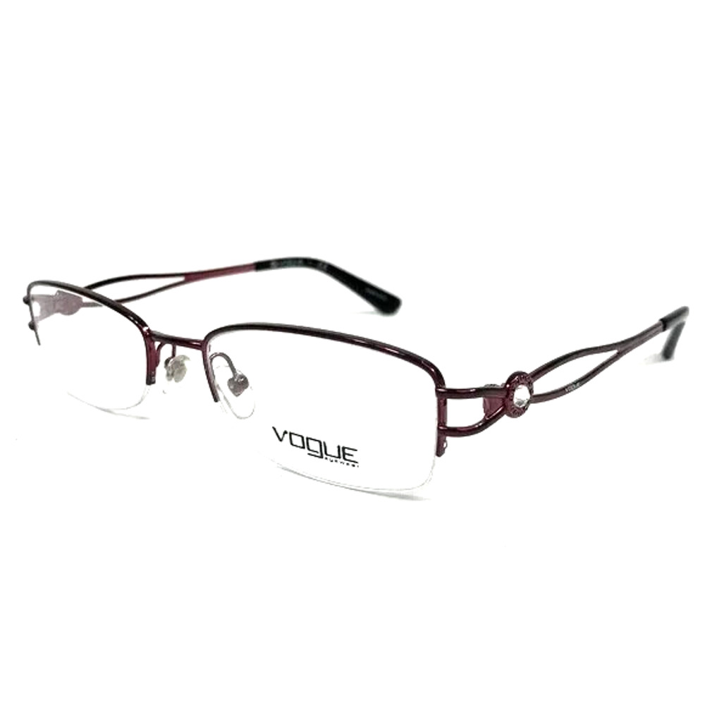 VOGUE VO3929-BI 812 DARK PURPLE CRYSTAL EYEGLASSES 51-18-135 AUTHENTIC